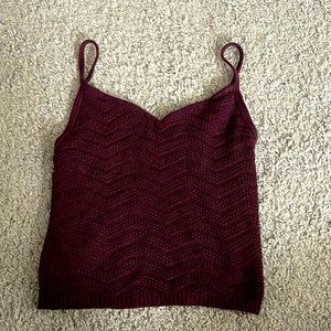 Burgundy crop top